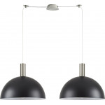 Homelighting SE21-NM-4-NM2-MS40 ADEPT TUBE Nickel Matt Pendant Black Metal Shade+ - (77-8409)