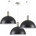 Homelighting SE21-NM-4-NM3-MS40 ADEPT TUBE Nickel Matt Pendant Black Metal Shade+ - (77-8408)