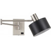 Homelighting SE21-NM-52-MS1 ADEPT WALL LAMP Nickel Matt Wall lamp with Switcher and Black Metal Shade+ - (77-8375)