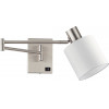 Homelighting SE21-NM-52-SH1 ADEPT WALL LAMP Nickel Matt Wall lamp with Switcher and White Shade+ - (77-8372)