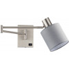 Homelighting SE21-NM-52-SH2 ADEPT WALL LAMP Nickel Matt Wall lamp with Switcher and Grey Shade+ - (77-8373)