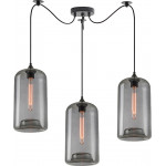Homelighting SE21-SM-19-30-BL3+ FEINT Smoked Glass Pendant+ - (77-8787)