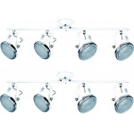 Homelighting T12022A-4TU (x2) Juno Packet White adjustable spot with chrome ring and glass+ - (77-8855)