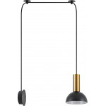 Homelighting SE21-GM-4-NM1W-MS3 ADEPT TUBE Gold Matt Wall Lamp Black Metal Shade+ - (77-8831)