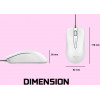 ALCATROZ WIRED MOUSE ASIC 3 WHITE - (ASIC3W)