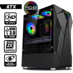ARMAGGEDDON ATX RGB GAMING PC CASE TRON HOLO 5 BLACK - (HOLO5B)