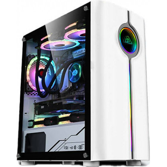 ARMAGGEDDON PC CASE TRON HOLO 3 MATX WHITE - (HOLO3W)