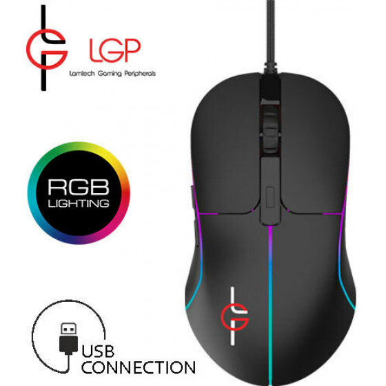 LGP LAMTECH 7-BUTTON RGB USB GAMING MOUSE 6400 DPI ''URANUS'' - (LGP021738)