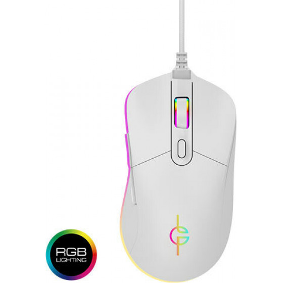 LGP LAMTECH RGB GAMING MOUSE 6400DPI WHITE ''WHITE MOON'' - (LGP022193)