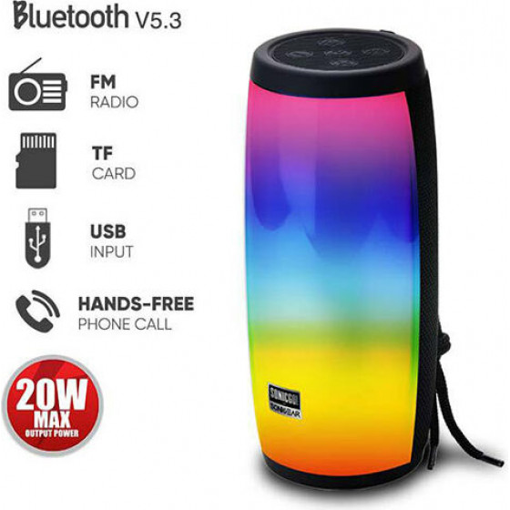 SONIC GEAR BT5.3 RGB PORTABLE WIRELESS SPEAKER WITH FM SONICGO 6 - (SONICGO6)