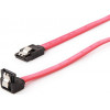 CABLEXPERT SERIAL ATA III 30CM DATA CABLE WITH 90 DEGREE BENT CONNECTOR METAL CLIPS BULK - (CC-SATAM-DATA90-0.3M)
