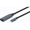 CABLEXPERT USB TYPE-C TO DISPLAYPORT FEMALE ADAPTER SPACE GREY RETAIL PACK - (A-USB3C-DPF-01)