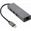 GEMBIRD TYPE-C GIGABIT NETWORK ADAPTER WITH 3-PORT USB3.1 HUB - (A-CMU3-LAN-01)