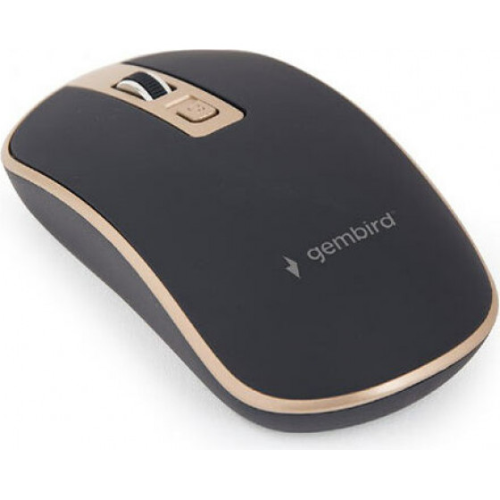 GEMBIRD WIRELESS OPTICAL MOUSE BLACK-GOLD - (MUSW-4B-06-BG)