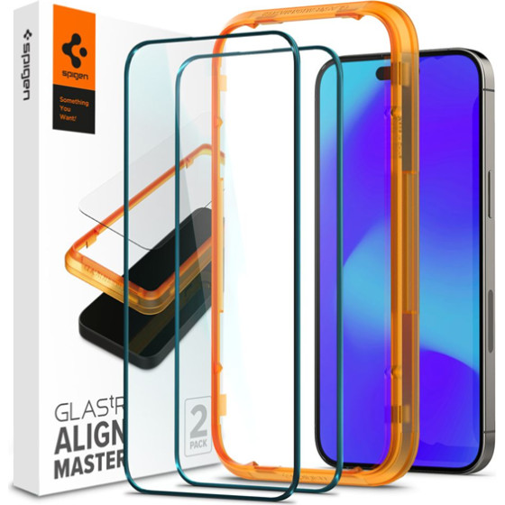Spigen Full Face Tempered Glass x2 Apple Iphone 14 Pro Black - (AGL05216)