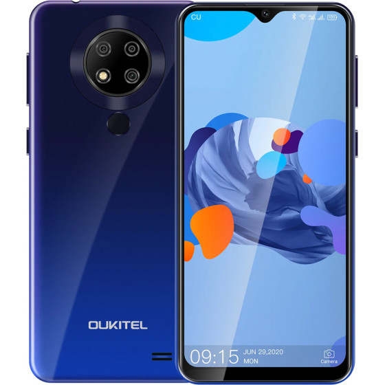 Oukitel Smartphone C19 Pro, 6.49'', 4/64GB, Android 10 Go Edition, ���� - (C19PRO-BL)