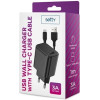 Setty Travel Charger 3A + Data Cable Type C 1m Black - (GSM0106087)