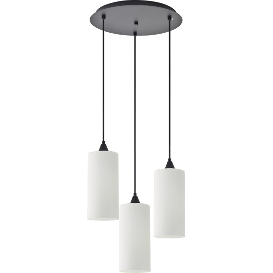 Homelighting SE21-BL-4-3BL-GL3 Adept Tube Pendant White Glass+ - (77-9002)