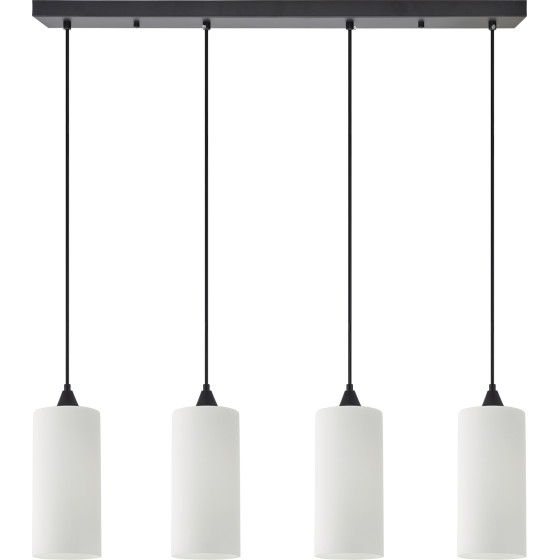 Homelighting SE21-BL-4-4BL-GL3 Adept Tube Pendant White Glass+ - (77-9003)
