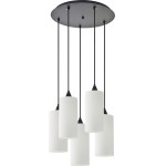 Homelighting SE21-BL-4-5BL-GL3 Adept Tube Pendant White Glass+ - (77-9005)