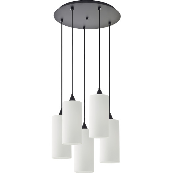 Homelighting SE21-BL-4-5BL-GL3 Adept Tube Pendant White Glass+ - (77-9005)