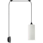 Homelighting SE21-BL-4-BL1W-GL3 Adept Tube Black Matt Wall Lamp White Glass+ - (77-8999)