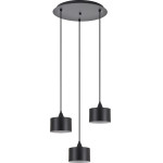 Homelighting SE21-BL-B10-3BL-MS1 Adept Pendant Black Metal Shade + - (77-9039)