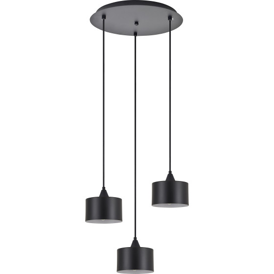 Homelighting SE21-BL-B10-3BL-MS1 Adept Pendant Black Metal Shade + - (77-9039)