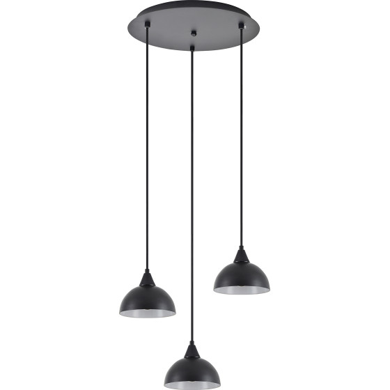 Homelighting SE21-BL-B10-3BL-MS3 Adept Pendant Black Metal Shade + - (77-9055)