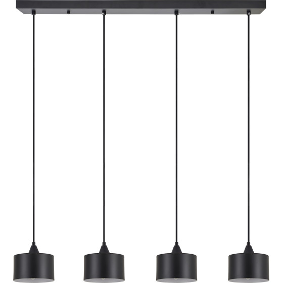 Homelighting SE21-BL-B10-4BL-MS1 Adept Pendant Black Metal Shade+ - (77-9040)