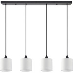 Homelighting SE21-BL-B10-4BL-SH1 Adept Pendant White Shade Pendant+ - (77-9021)
