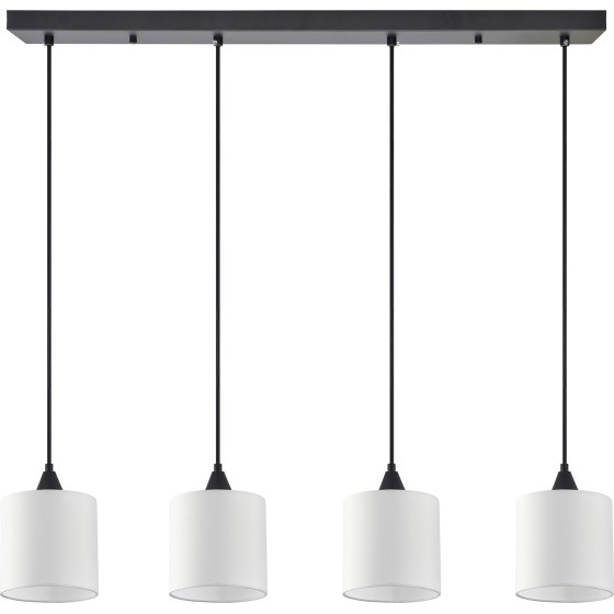 Homelighting SE21-BL-B10-4BL-SH1 Adept Pendant White Shade Pendant+ - (77-9021)