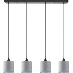 Homelighting SE21-BL-B10-4BL-SH2 Adept Pendat Grey Shade Pendant+ - (77-9022)