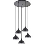 Homelighting SE21-BL-B10-5BL-MS3 Adept Pendant Black Metal Shade + - (77-9058)