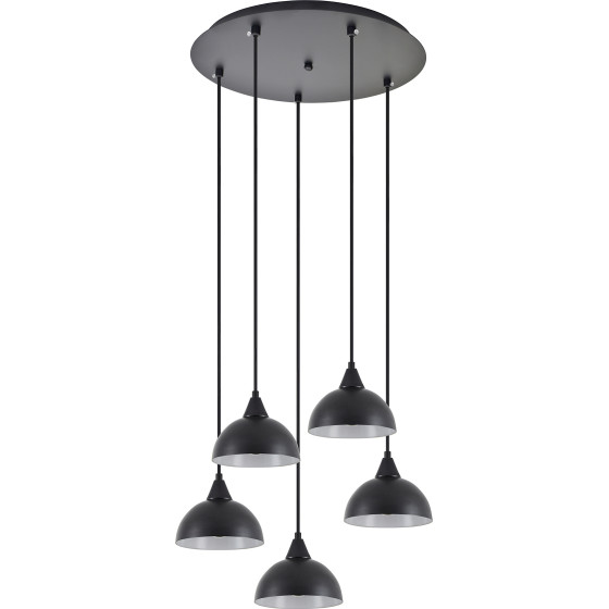 Homelighting SE21-BL-B10-5BL-MS3 Adept Pendant Black Metal Shade + - (77-9058)
