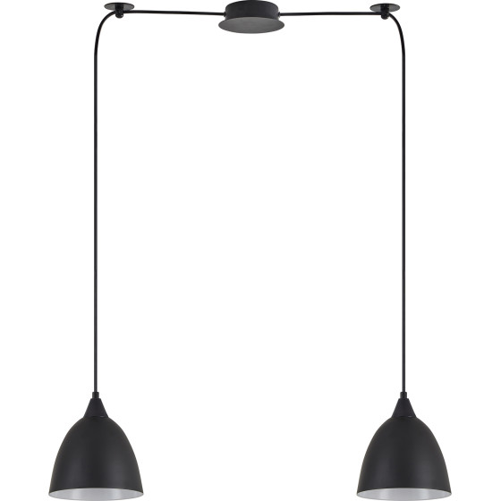 Homelighting SE21-BL-B10-BL2-MS2 Adept Pendat Black Metal Shade + - (77-9044)