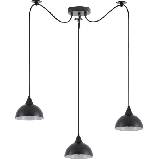 Homelighting SE21-BL-B10-BL3-MS3 Adept Pendant Black Metal Shade + - (77-9054)