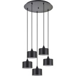Homelighting SE21-BL-B10-BL5-MS1 Adept Pendant Black Metal Shade + - (77-9042)