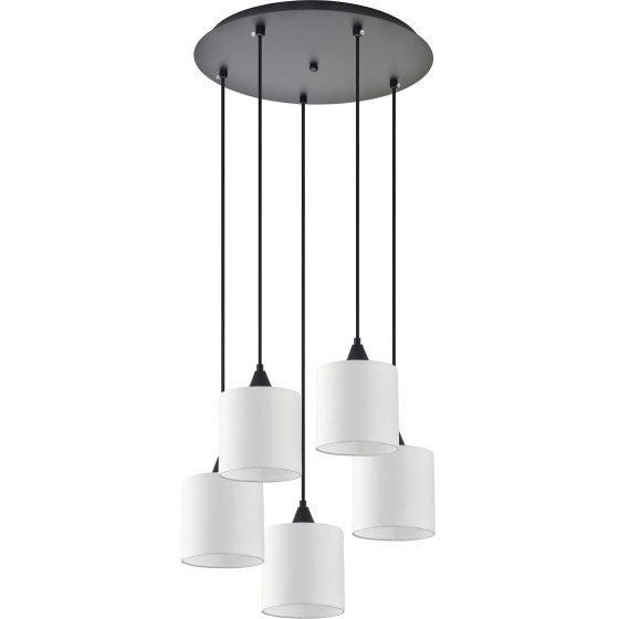 Homelighting SE21-BL-B10-BL5-SH1 Adept Pendant White Shade Pendant+ - (77-9027)