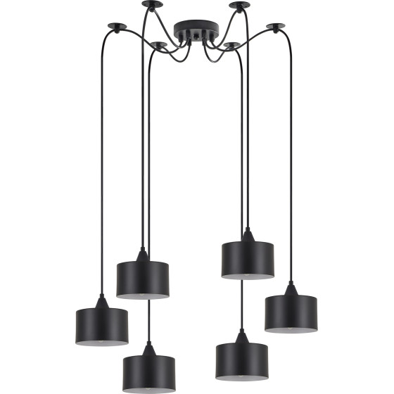 Homelighting SE21-BL-B10-BL6-MS1 Adept Pendant Black Metal Shade+ - (77-9041)