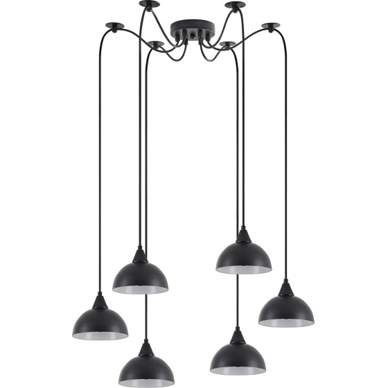 Homelighting SE21-BL-B10-BL6-MS3 Adept Pendant Black Metal Shade+ - (77-9057)
