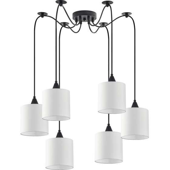 Homelighting SE21-BL-B10-BL6-SH1 Adept Pendant White Shade Pendant + - (77-9024)