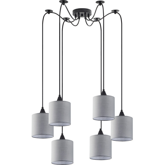 Homelighting SE21-BL-B10-BL6-SH2 Adept Pendant Grey Shade Pendant + - (77-9025)