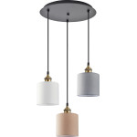 Homelighting SE21-BR-10-3BL-SH123 Magnum Flex White, Grey,Brown Shade Pendant + - (77-9030)