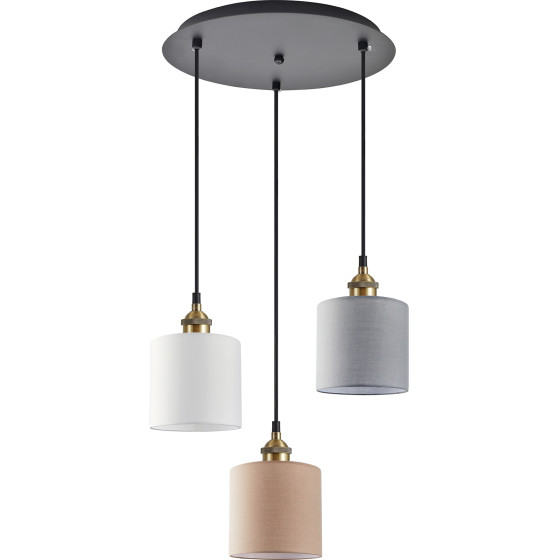 Homelighting SE21-BR-10-3BL-SH123 Magnum Flex White, Grey,Brown Shade Pendant + - (77-9030)
