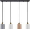 Homelighting SE21-BR-10-4BL-SH123 Magnum Flex White, Grey ,Brown Shade Pendant+ - (77-9033)