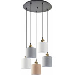 Homelighting SE21-BR-10-5BL-SH123 Magnum Flex White, Grey, Brown Shade Pendant + - (77-9034)
