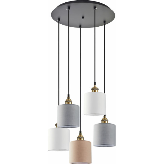 Homelighting SE21-BR-10-5BL-SH123 Magnum Flex White, Grey, Brown Shade Pendant + - (77-9034)