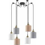 Homelighting SE21-BR-10-6BL-SH123 Magnum Flex White, Grey, Brown Shade Pendant+ - (77-9031)