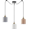 Homelighting SE21-BR-10-BL3-SH123 Magnum Flex White, Grey, Brown Shade Pendant+ - (77-9032)